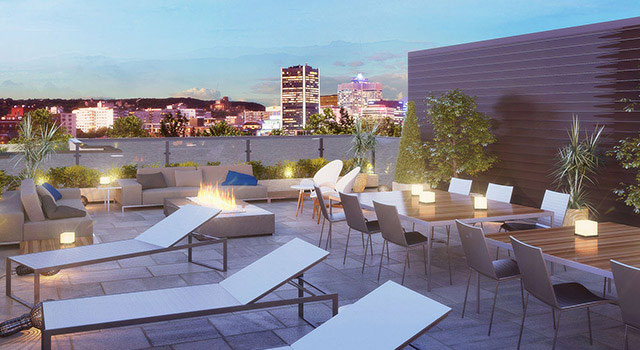 Espace détente condominiums Saint Henri