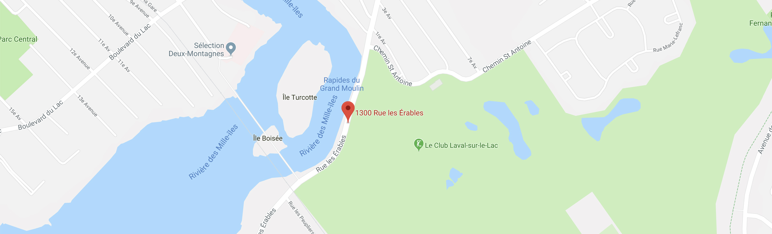 Carte LL sur le Lac 1300 rue les Érables, Laval-sur-le-Lac