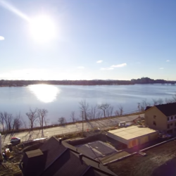 The construction of the Val-des-Ruisseaux townhouses in Duvernay-East, Laval by aerial video.