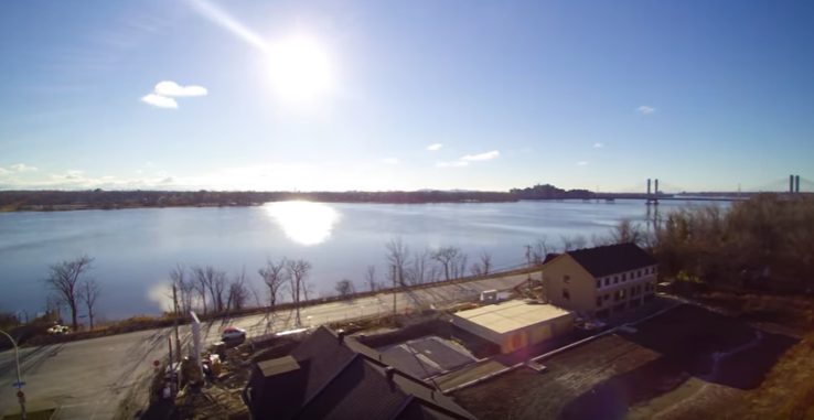 The construction of the Val-des-Ruisseaux townhouses in Duvernay-East, Laval by aerial video.