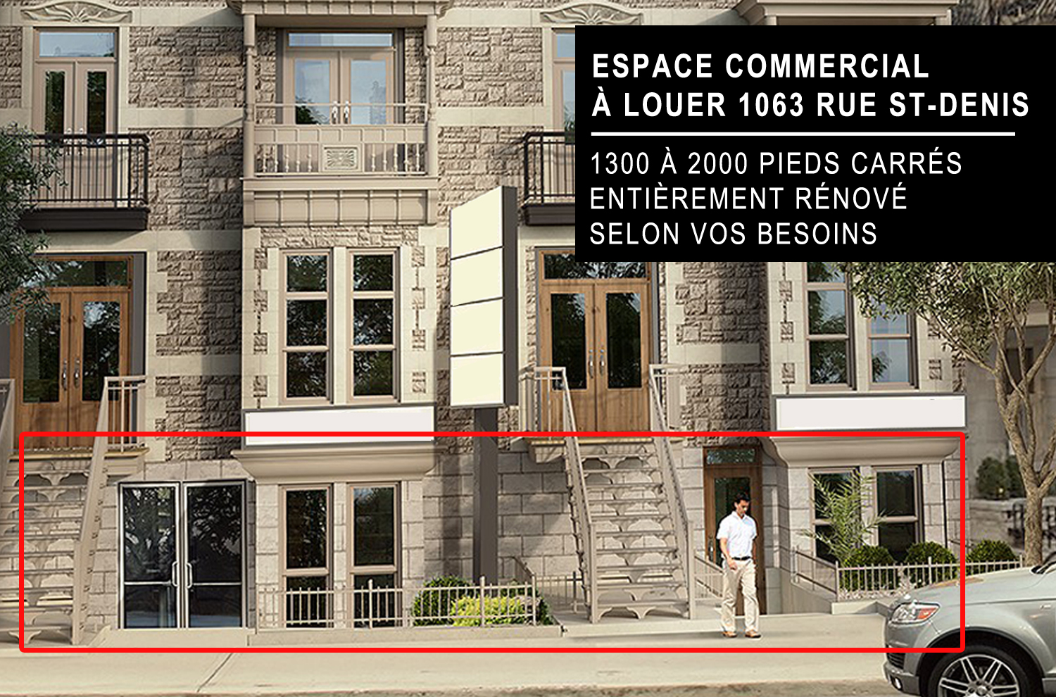 Espace commercial à louer 1063 rue St-Denis Espace commercial à louer 1063 rue St-Denis